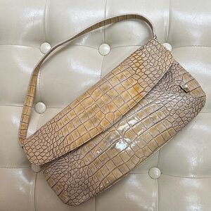 Helen Welsh Real Leather Croc-Embossed Bag